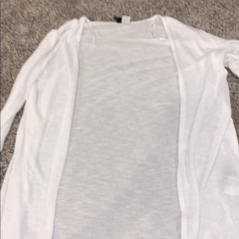 White cardigan
